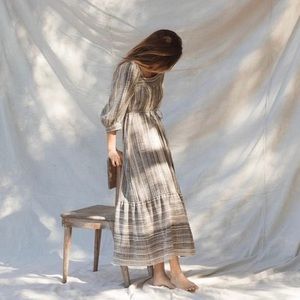 Christy Dawn - The Bianca Dress | Washed Noir Stripe - M / Washed Noir Stripe